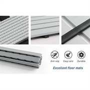 Skridsikker måtte til Bad / Brusekabine - 61x90cm - Grå