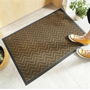 Premium gummi dørmåtte 60x120cm - Skridsikker - Beige / Brun