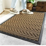 Premium gummi dørmåtte 60x120cm - Skridsikker - Beige / Brun