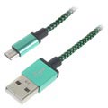Premium USB 2.0 / MicroUSB Kabel - 3m - Grøn