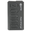 Prio Fast Charge Powerbank - 2xUSB-A, USB-C - 20000mAh - Sort