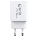Prio Fast Charge Oplader - 18W, PD3.0, QC3.0 - Hvid