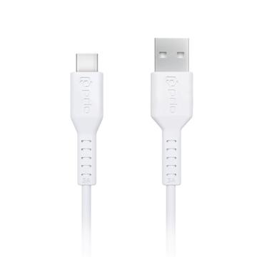 Prio højhastigheds-USB-A/USB-C-kabel - 3A, 1,2 m - hvid