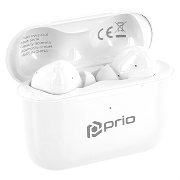 Prio Pro TWS Høretelefoner med Opladerboks (Open Box - God stand) - Hvid