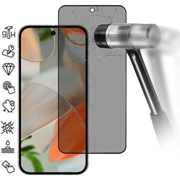 Google Pixel 10 Pro XL Privacy Full Cover Skærmbeskyttelse Hærdet Glas - Sort Kant