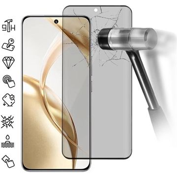 Honor 200 Privacy Full Cover Skærmbeskyttelse Hærdet Glas - Sort Kant