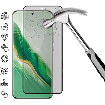 Honor Magic6 Privacy Full Cover Skærmbeskyttelse Hærdet Glas - Sort Kant