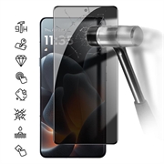 Motorola Signature Privacy Full Cover Skærmbeskytter Hærdet Glas - Sort Kant