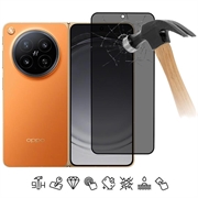 Oppo Find N6 Privacy Full Cover Skærmbeskytter Hærdet Glas - Sort Kant