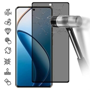 Realme 12 Pro/12 Pro+ Privacy Full Cover Skærmbeskyttelse Hærdet Glas - Sort Kant