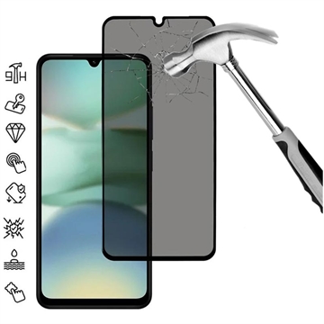 Xiaomi Redmi A5 4G/Poco C71 Privacy Full Cover Skærmbeskyttelse Hærdet Glas - Sort Kant