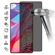 Xiaomi Redmi Note 13 Privacy Full Cover Skærmbeskyttelse Hærdet Glas - Sort Kant