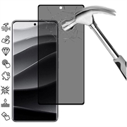 Xiaomi Redmi Note 14 Pro+ 5G/13 Pro+ Privacy Full Cover Skærmbeskyttelse Hærdet Glas - Sort Kant