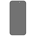iPhone 15 Pro Max Privacy Full Cover Skærmbeskytter i Hærdet Glas - Sort Kant