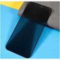 iPhone 15 Pro Max Privacy Full Cover Skærmbeskytter i Hærdet Glas - Sort Kant