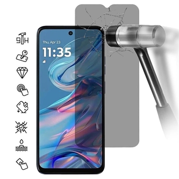 Motorola Moto G45 Privacy Skærmbeskyttelse Hærdet Glas - 9H