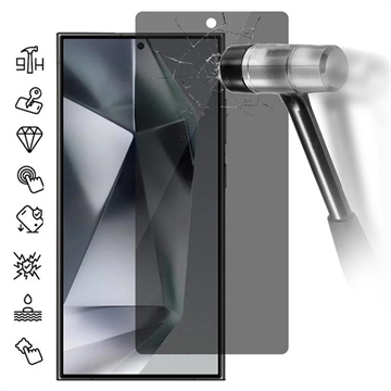 Samsung Galaxy S25 Ultra Privacy Skærmbeskyttelse Hærdet Glas - 9H