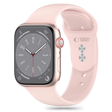 Apple Watch Series 11/10/9/8/7/6/SE 3/SE Tech-Protect Silikonerem - 40mm/41mm/42mm - Lyserød