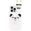 3D Figur Serie iPhone 14 Pro TPU Cover - Panda