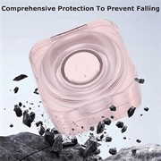 Beskyttende TPU-etui til Samsung Galaxy Ring opladningsetui - gennemsigtig pink