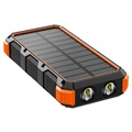 Psooo M2 Trådløs Solcelle Powerbank - 36800mAh - Orange