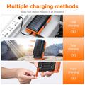 Psooo PS-618 30000mAh Solar Power Bank med håndsving - Orange / Sort