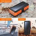 Psooo PS-618 30000mAh Solar Power Bank med håndsving - Orange / Sort