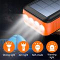 Psooo PS-618 30000mAh Solar Power Bank med håndsving - Orange / Sort