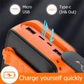 Psooo PS-618 30000mAh Solar Power Bank med håndsving - Orange / Sort