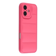 iPhone 17 Pufferjakke Stødfast TPU-cover - Hot Pink