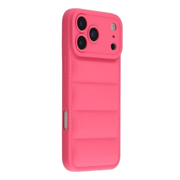 iPhone 17 Pro Pufferjakke Stødfast TPU-cover - Hot Pink