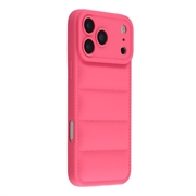 iPhone 17 Pro Max Pufferjakke Stødfast TPU-cover - Hot Pink