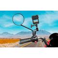Puluz PU1056B Aluminiumsmonteret kamera til motorcykelbakspejl - sort
