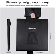 Puluz PU5060 Bærbar fotoboks/softbox - 60cm, 36W, 5500K