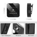 Puluz PU647B Professionel Trådløs clip-on Mikrofon til (Lightning) - 2 stk. - Sort