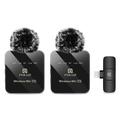 Puluz PU647B Professionel Trådløs clip-on Mikrofon til (Lightning) - 2 stk. - Sort