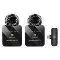Puluz PU648B Professionel Trådløs clip-on Mikrofon til (USB-C) - 2 stk. - Sort