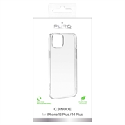 iPhone 15 Plus Puro 0.3 Nude TPU Cover - Gennemsigtig