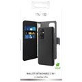 Puro 2-i-1 OnePlus 9 Pro Magnetisk Pung Taske - Sort