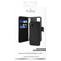 Puro 2-i-1 Samsung Galaxy A42 5G Magnetisk Pung Taske - Sort