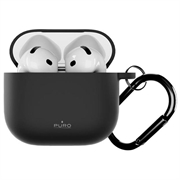 AirPods 4/AirPods 5 Puro Icon silikoneetui med karabinhage