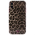 Puro Leopard iPhone X / iPhone XS Cover - Pink / Leopard