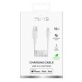Puro USB-A / Lightning-spiralkabel - 1m - hvid