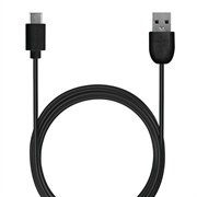 Puro USB-A / USB-C opladnings- og synkroniseringskabel - 1 m, 2A - sort