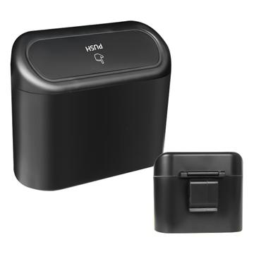 Skraldespand med skubbelåg til bilen BY-1079 - Sort