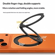 Q11 Ultratyndt, trefoldigt, magnetisk ringstativ - sort