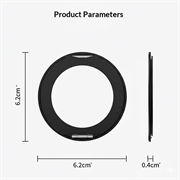 Q11 Ultratyndt, trefoldigt, magnetisk ringstativ - sort