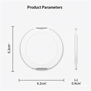 Q11 Ultratyndt, trefoldigt, magnetisk ringstativ - hvid