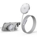 Q12 MagSafe-oplader med stativ til iPhone 12-17 - 25W - hvid