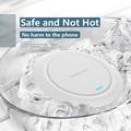 Q18 trådløs oplader med rund form 15 W hurtigopladning til skrivebordet - hvid